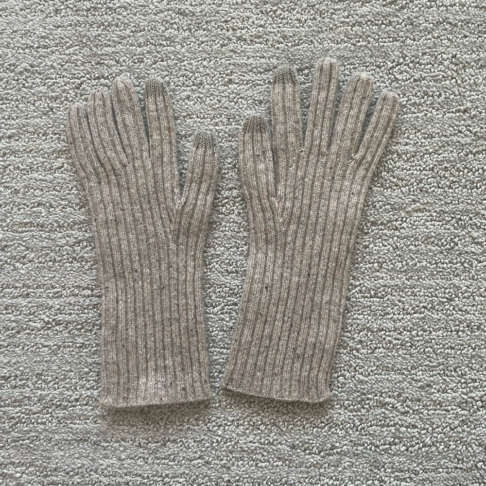 Merino Wool Madewell Beige Gloves Winter Fall Touch Screen Minimalist